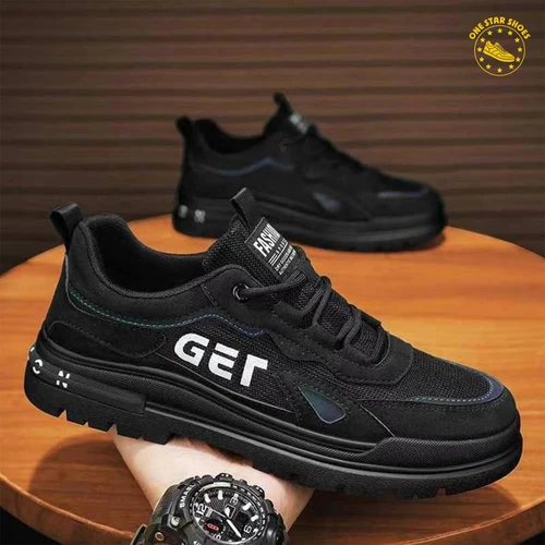  GET Fashion Black Chunky Sneakers